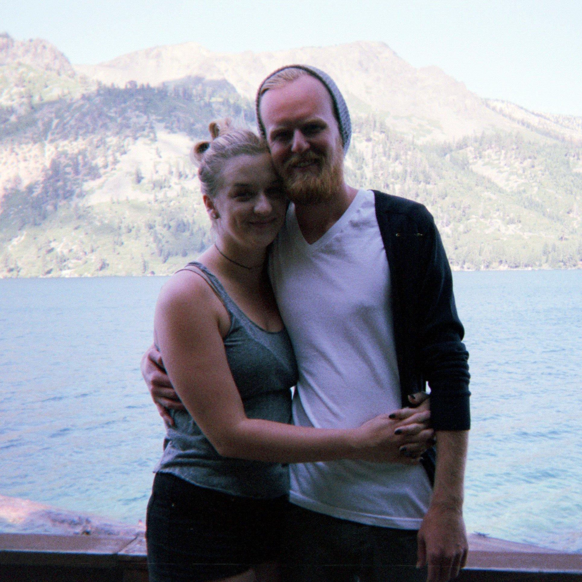 One of our favorite places to be is Fallen Leaf Lake. This is us one morning, probably pre-kayaking.
