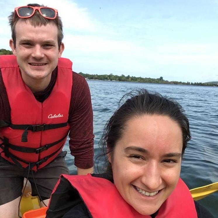 "Spider Kayak." We shared this kayak with many, many spiders, which we didn't realize until after we were already on the water. Potawatomi State Park, August 2018.