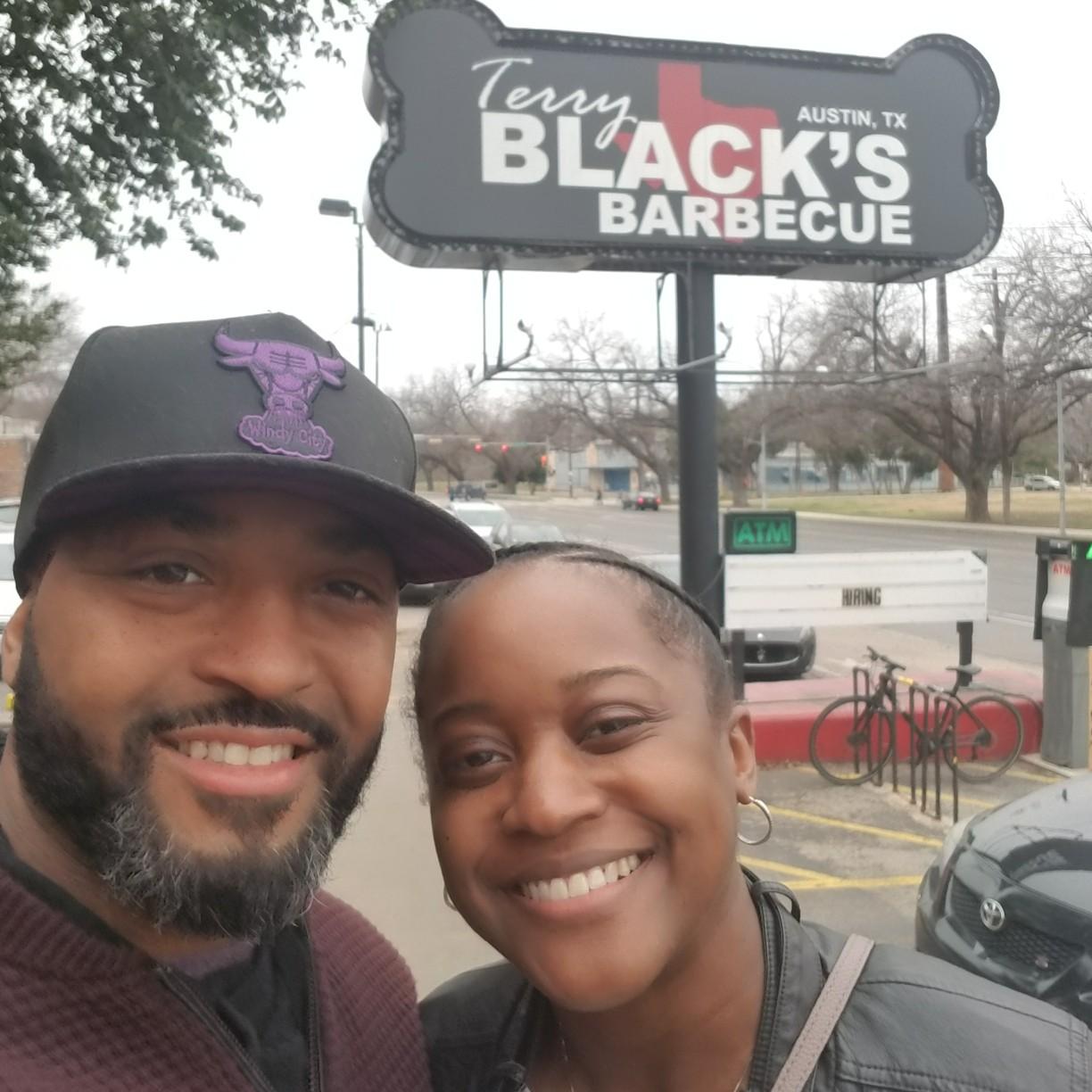 At Blacks barbecue in Austin for valentines day weekend awesome food!