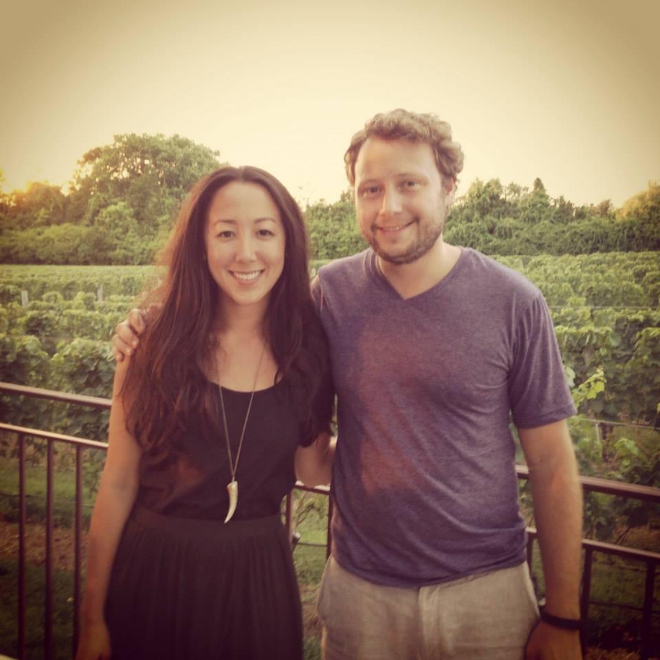 At our second favorite vineyard on the planet, Wölffer Estate Winery (East Hampton, August 2014)