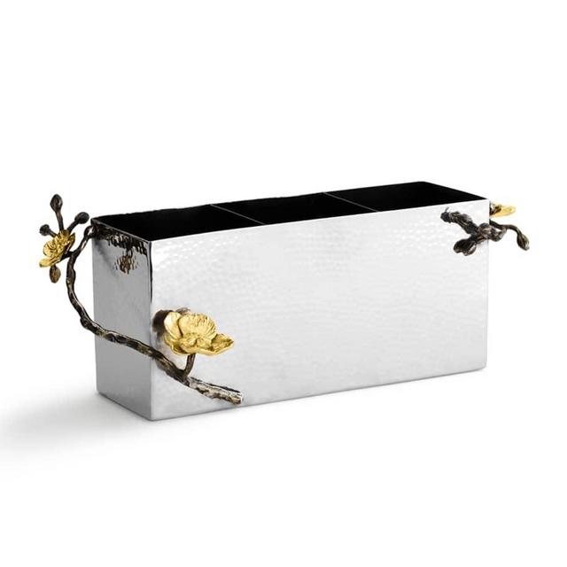 Michael Aram Gold Orchid Cutlery Caddy