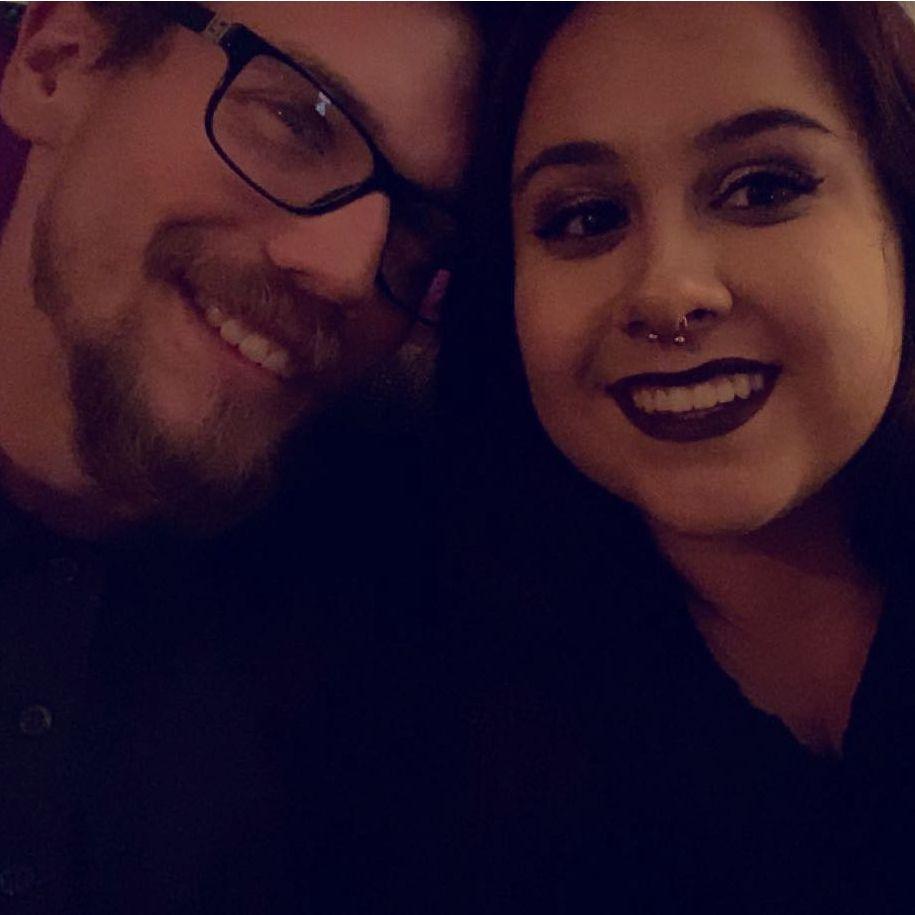 Our first picture together at a Halloween party, we'd only been dating about a week at this point.