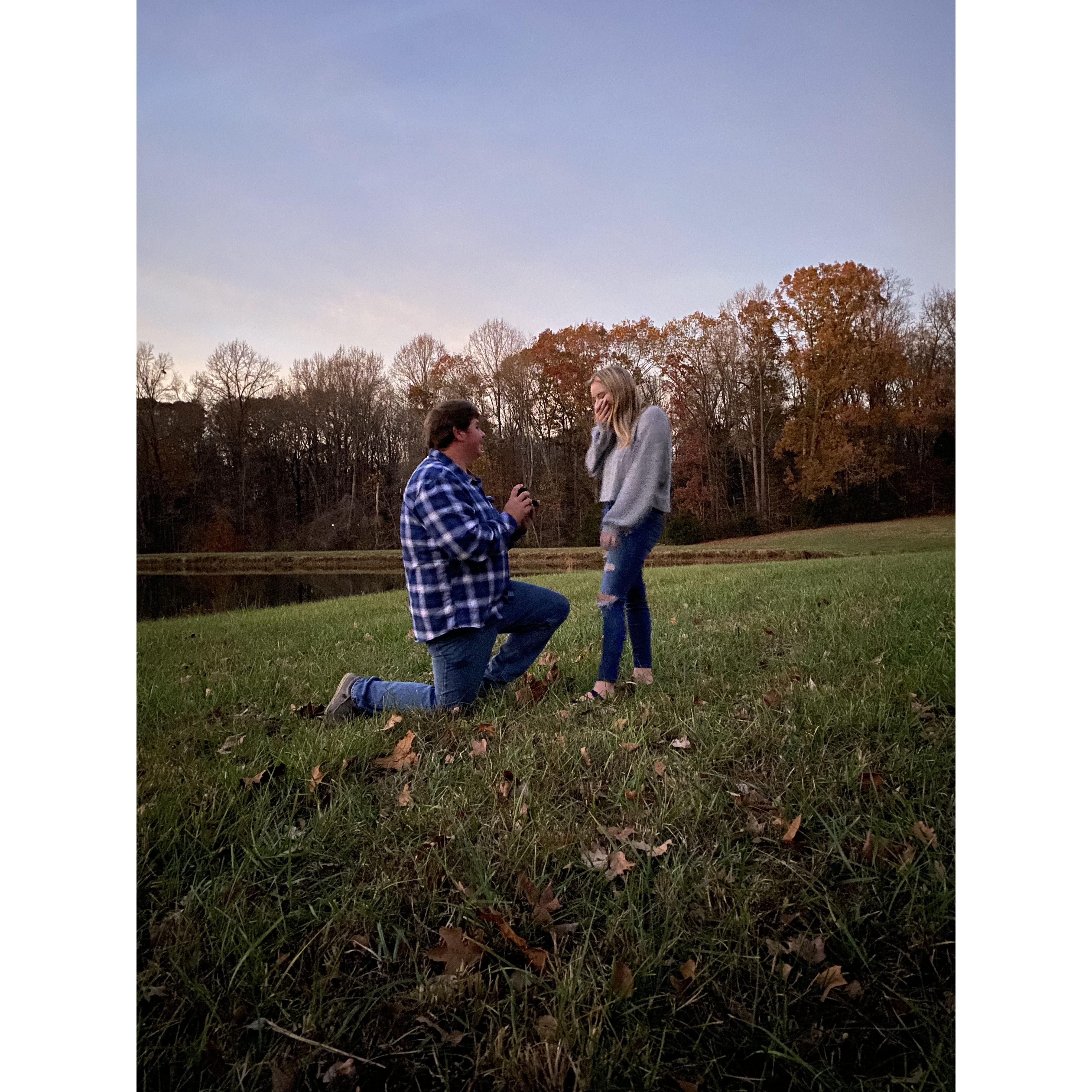 The day we got engaged (Nov 10, 2022)