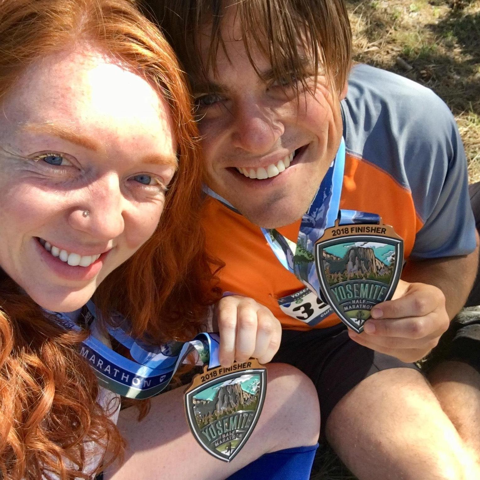 Our first Half Marathon in Yosemite.