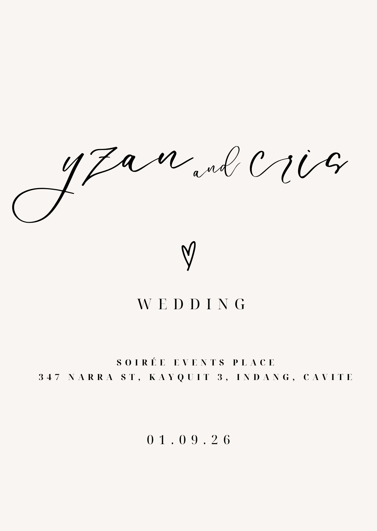 The Wedding Website of Yzan Lizano and Cris Peralta