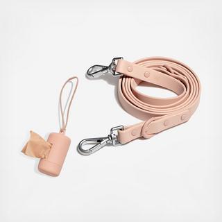Dog Leash and Poop Bag Carrier Set
