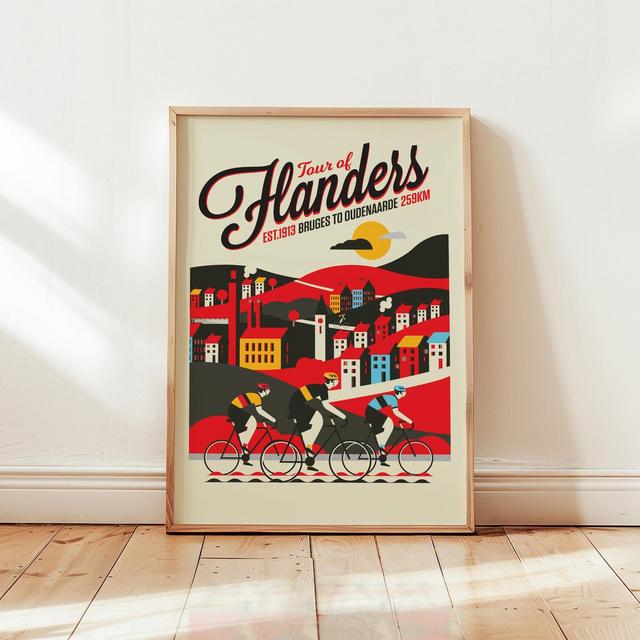 Tour of Flanders Art Print: Belgian Cycling Spring Classic