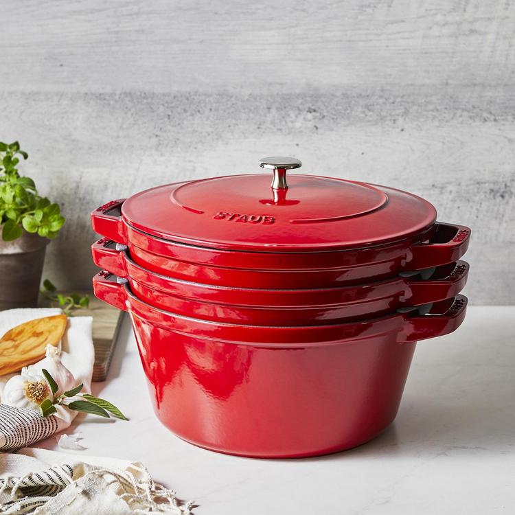 Staub 4-Piece Cast-Iron Stackable Set