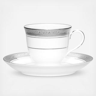 Crestwood Platinum Espresso Cup & Saucer