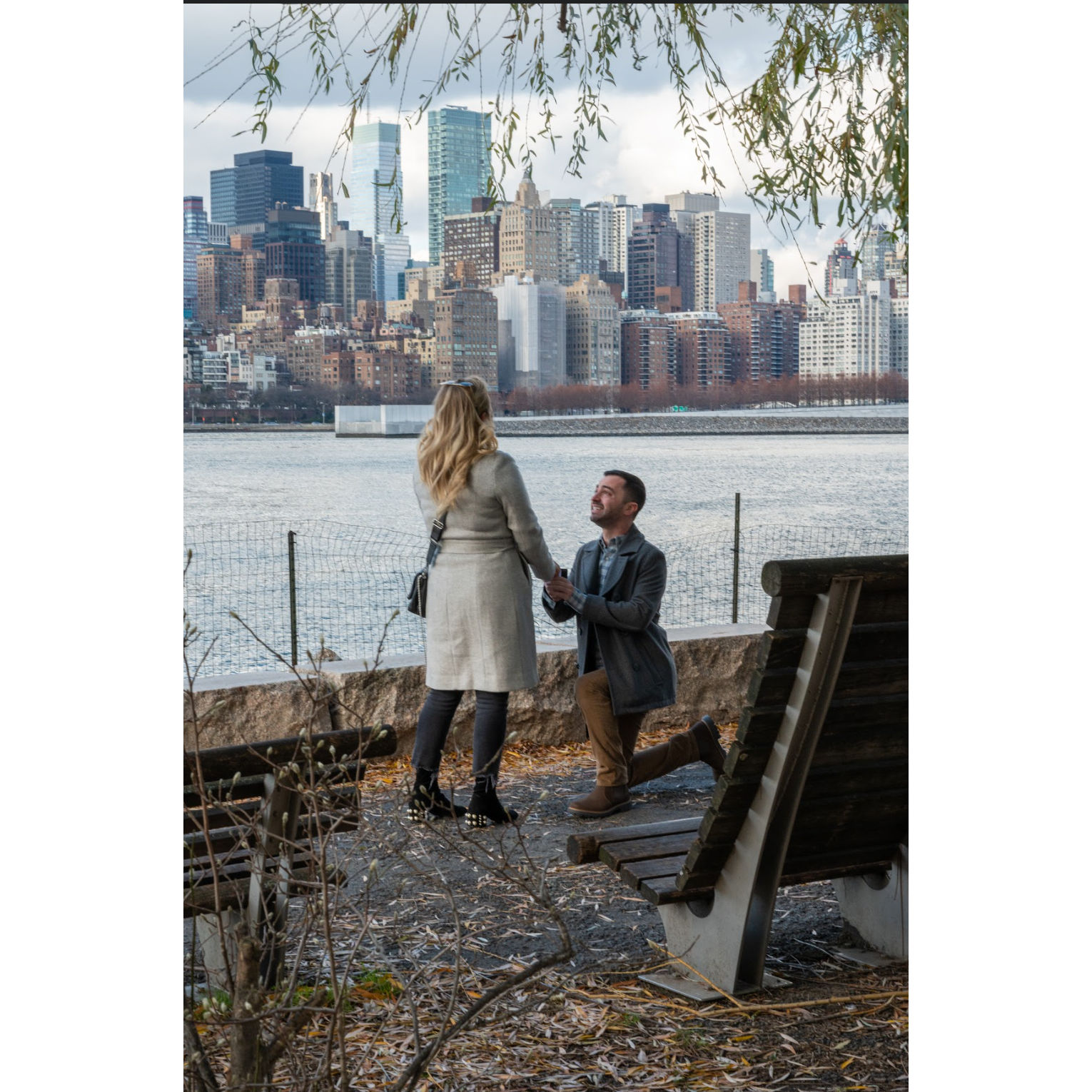 Evan proposed to Lilly on 12/17/22 at Gantry Park in Queens, overlooking our favorite city!