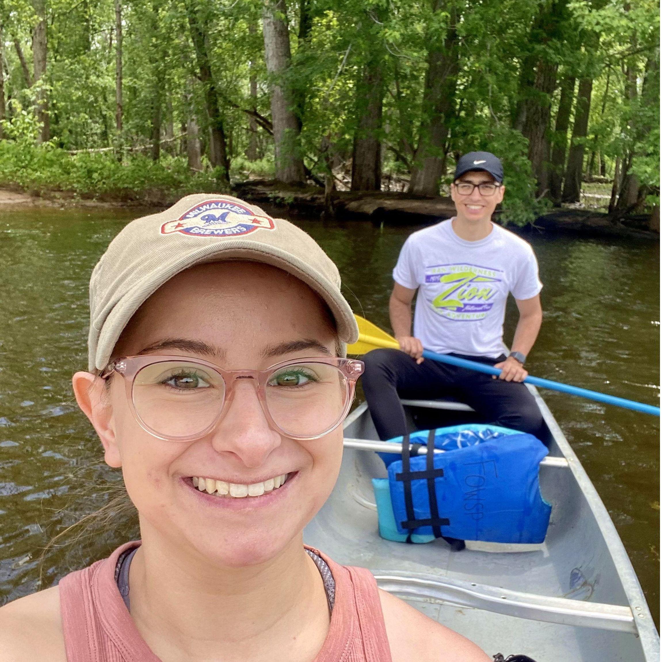 While camping, one of our favorite activities, at Wyalusing State Park.