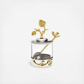 Leaf Jam Jar with Spoon