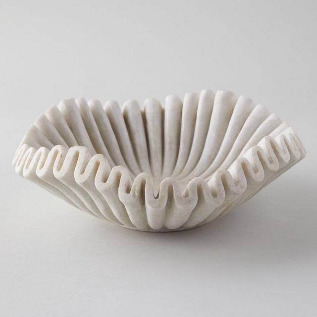 Ruffled Marble Bowl