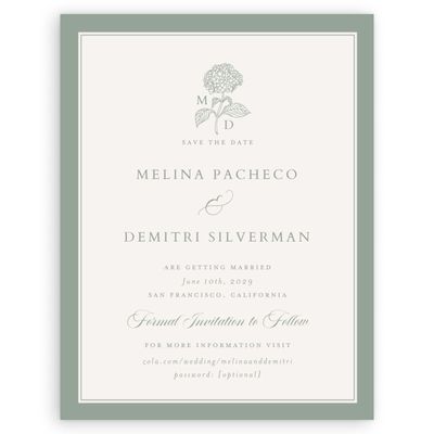 Multi-Colored Wedding Digital Save the Date - Newport Portrait