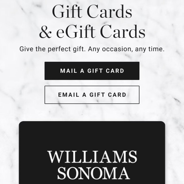William Sonoma Gift Card