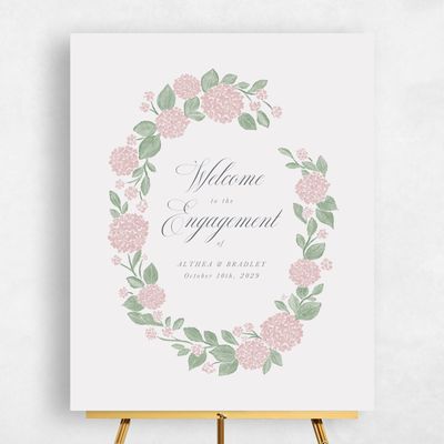 Pink Wedding Sign - Giselda Portrait