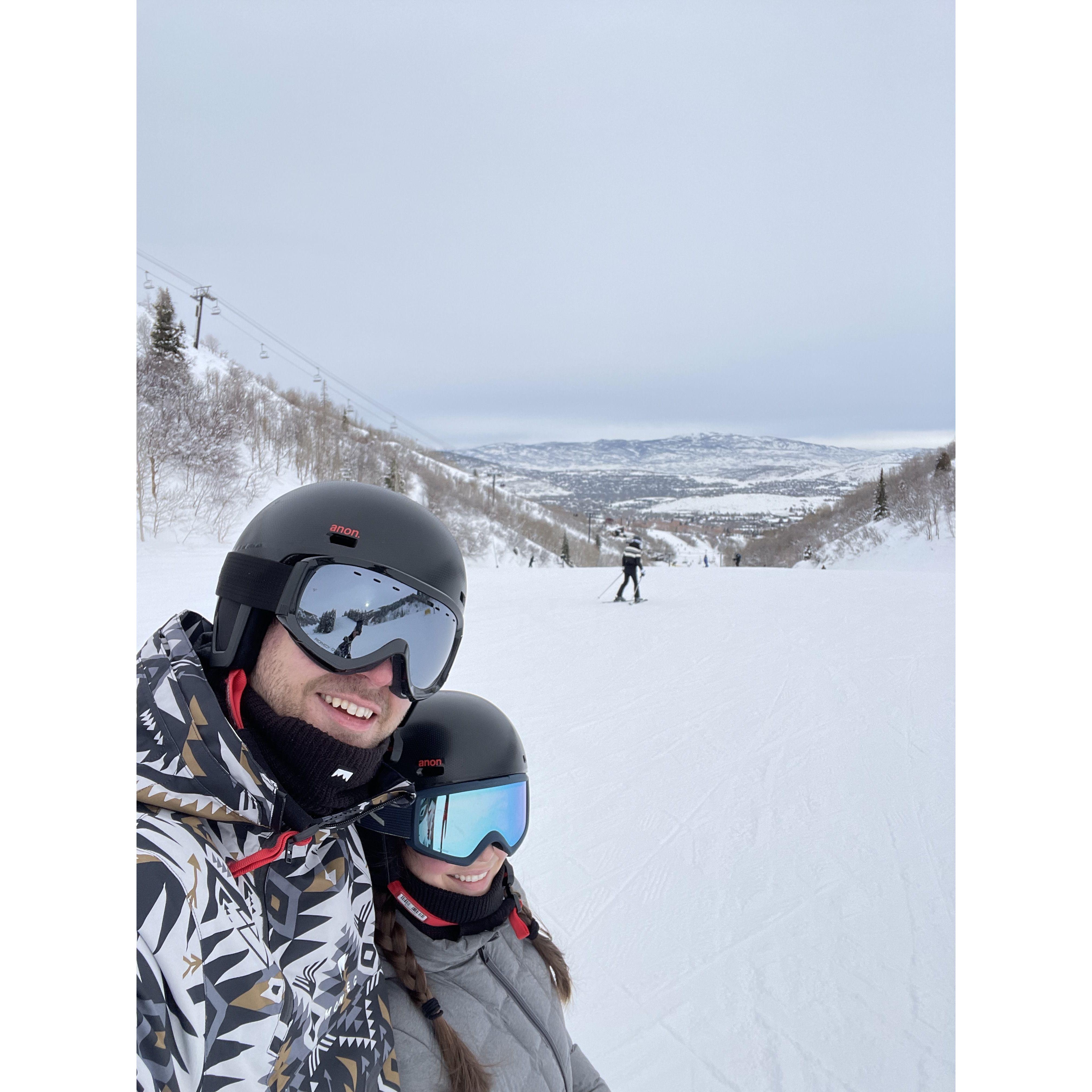 First time skiing on in Utah!