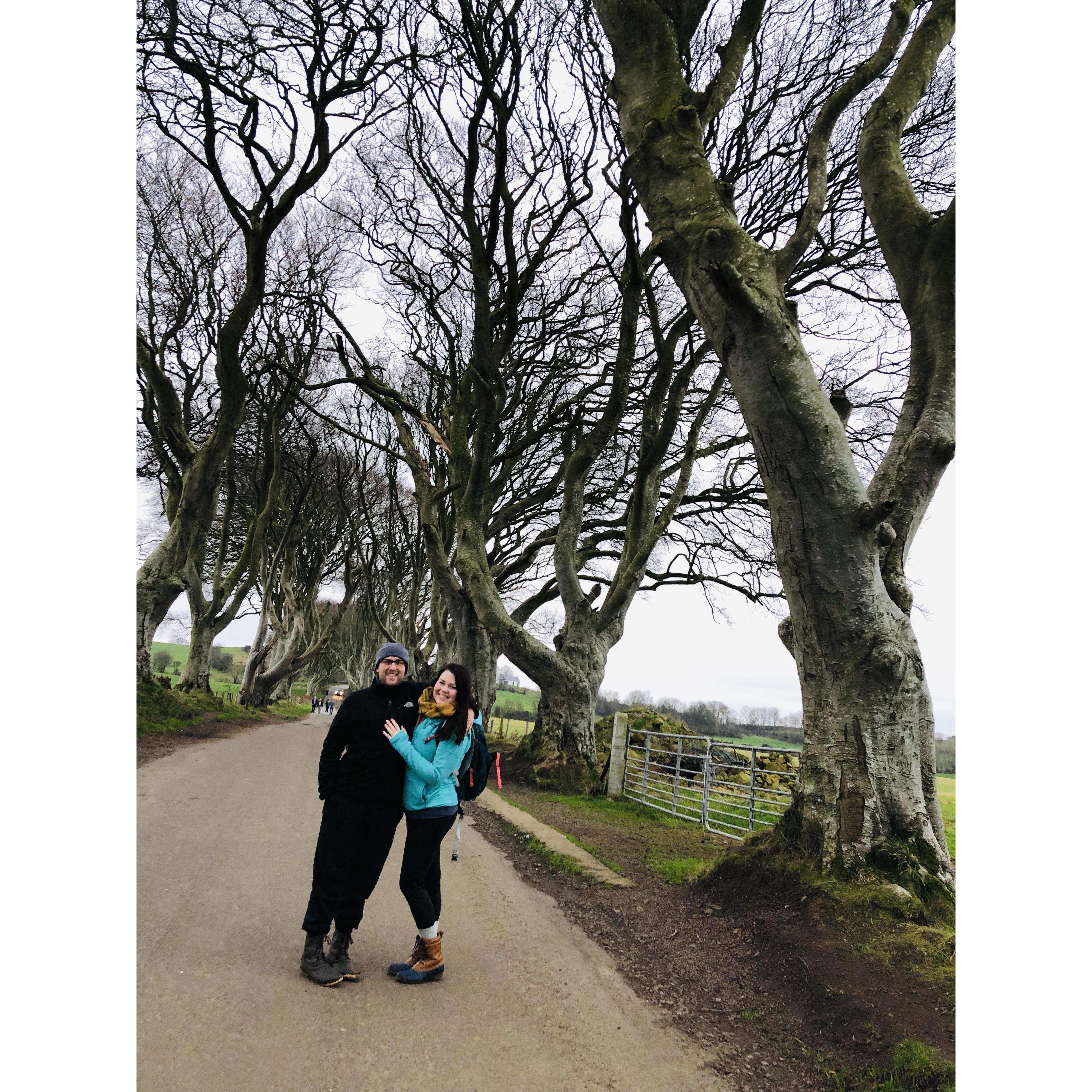 Alix and Shaun in Ireland where Game of Thrones was filmed!