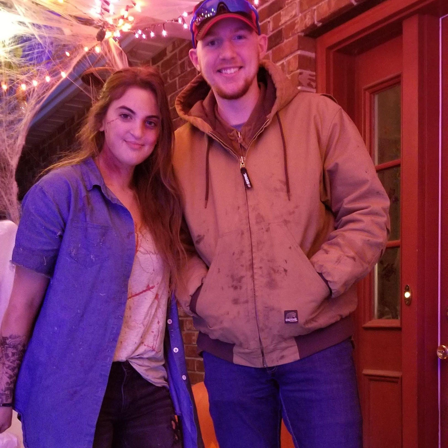 Our first picture together on Halloween of 2020 (we weren't dating yet but were inseparable!)