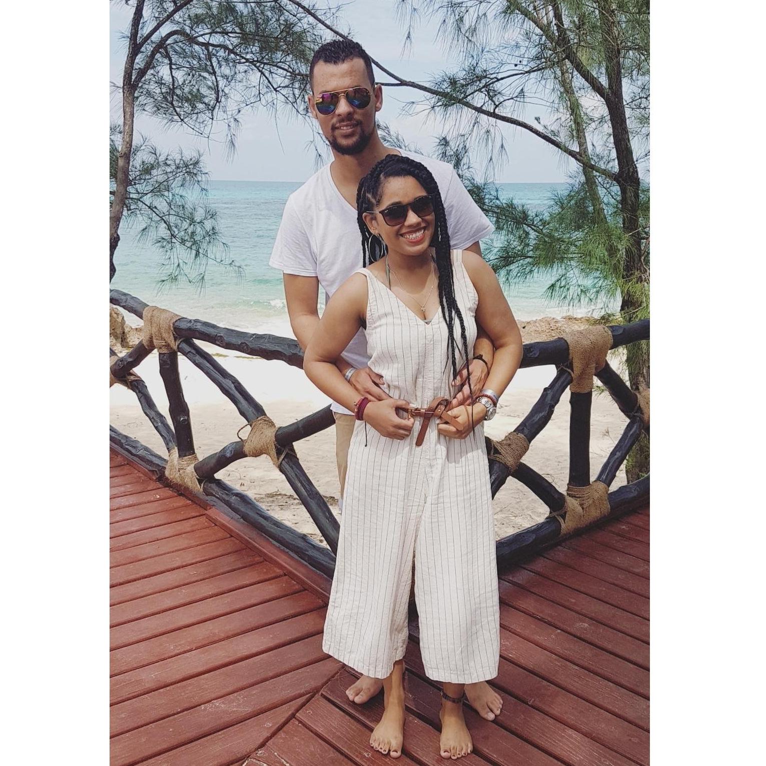 This was taken on a little Island in Zanzibar where the water was clear and our hearts full.