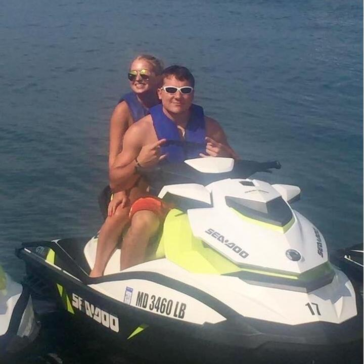 One of our first pics together at Austin's family getaway in OC!