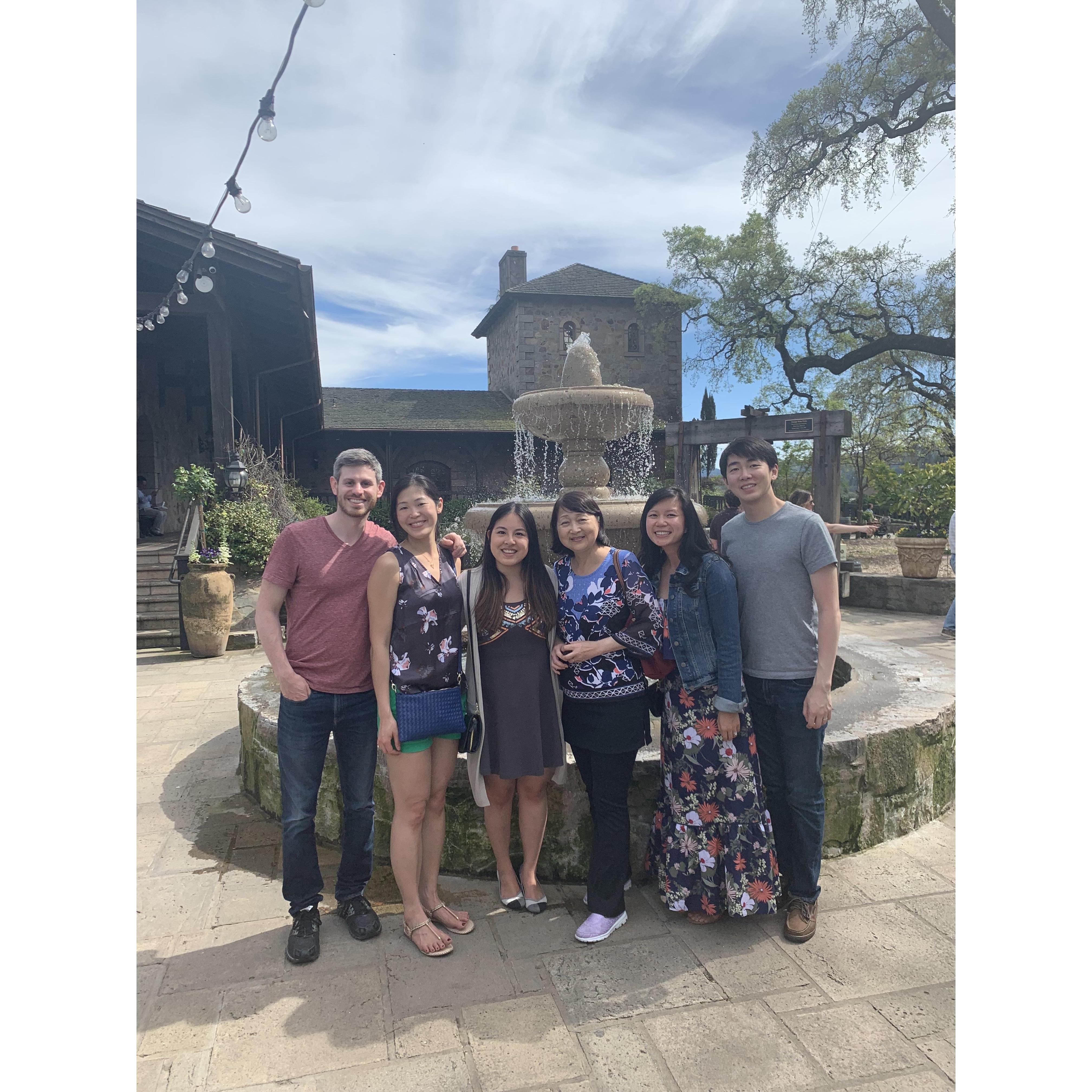 Visiting family and friends. V. Sattui winery in Napa with fam. March, 2019