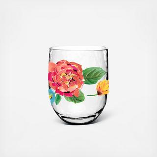 Garden Floral Shatterproof Double Old Fashioned, Set of 6