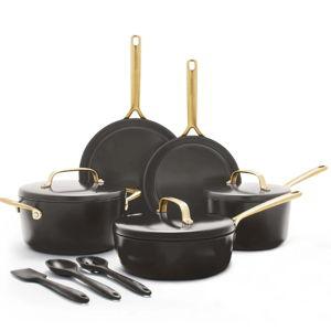 Cocoa - GP5 Colors Ceramic Nonstick 11-Piece Cookware Set with Champagne Handles | Marine Blue