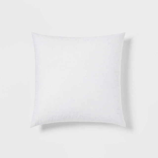 20"x20" Feather Filled Square Throw Pillow Insert White - Threshold™