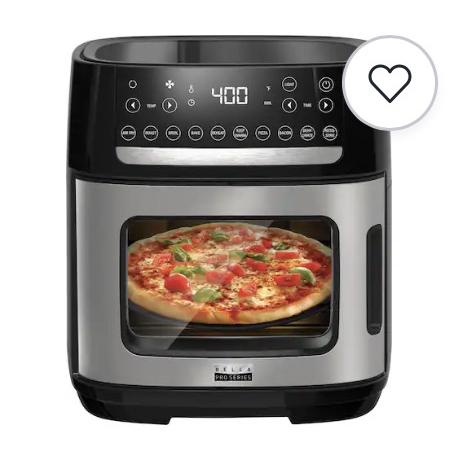 bella PRO - 12.6-qt. Touchscreen Air Fryer Pizza Oven with Rotisserie - Stainless Steel