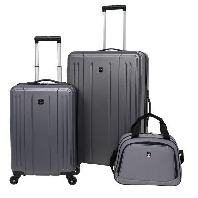 Skyline 3pc Hardside Luggage Set - Gray