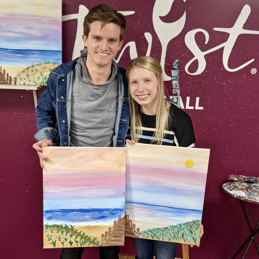 Painting with a twist - one of our first dates!