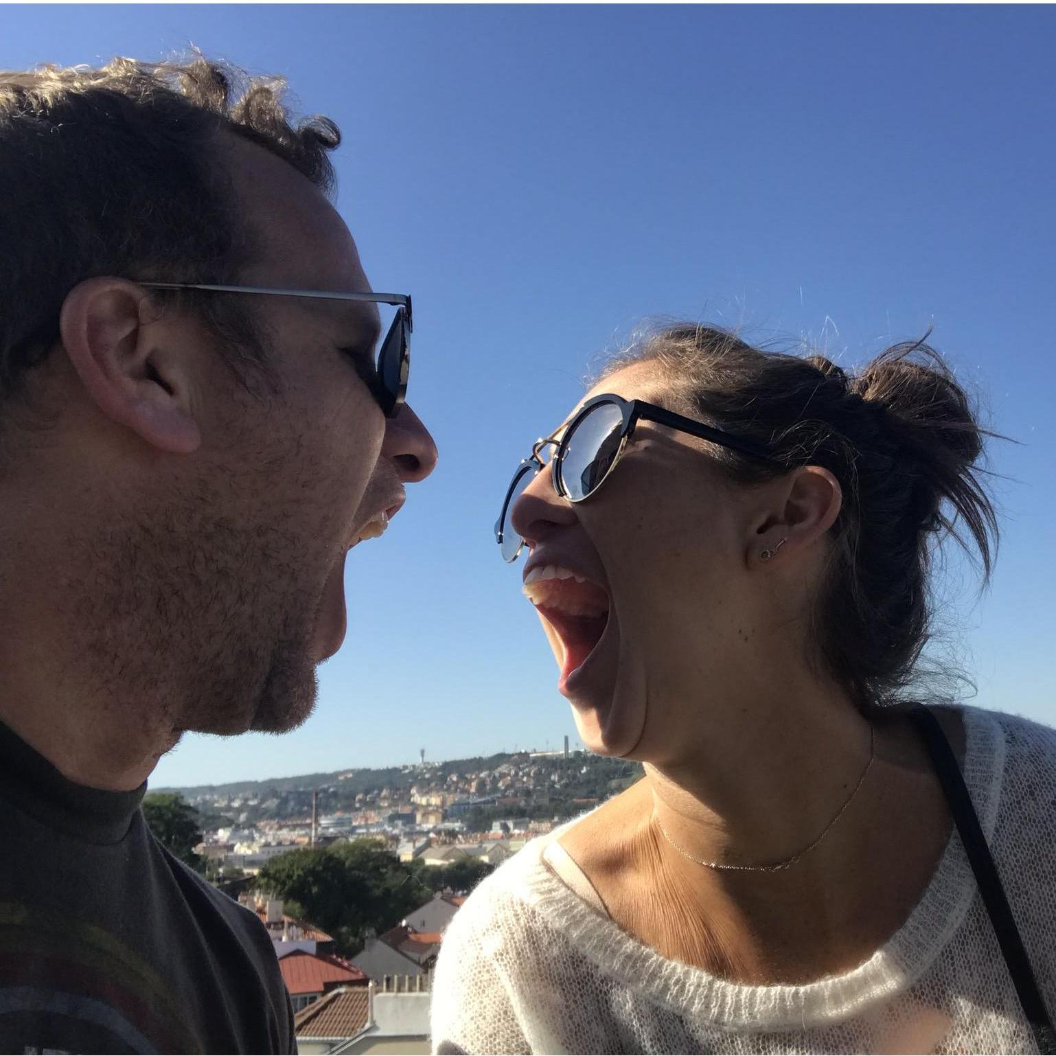 Our kiss.