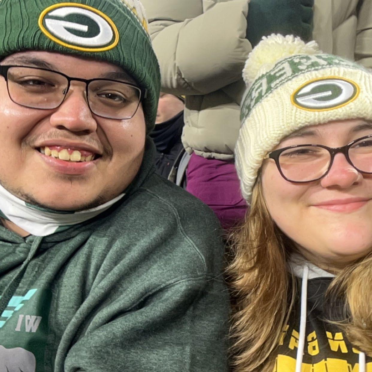 Jesse's first taste of Wisconsin football in the winter!