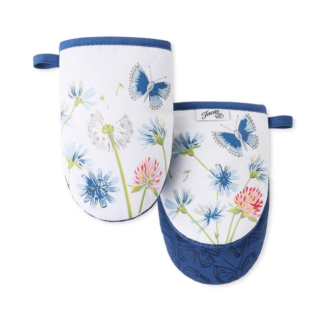 Fiesta Breezy Floral Mini Cotton Oven Mitt Set of 2, 5.5" x 8"