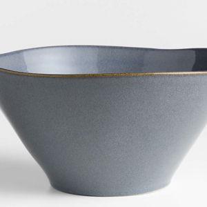 Marin Slate Blue Large Stoneware Serving Bowl
