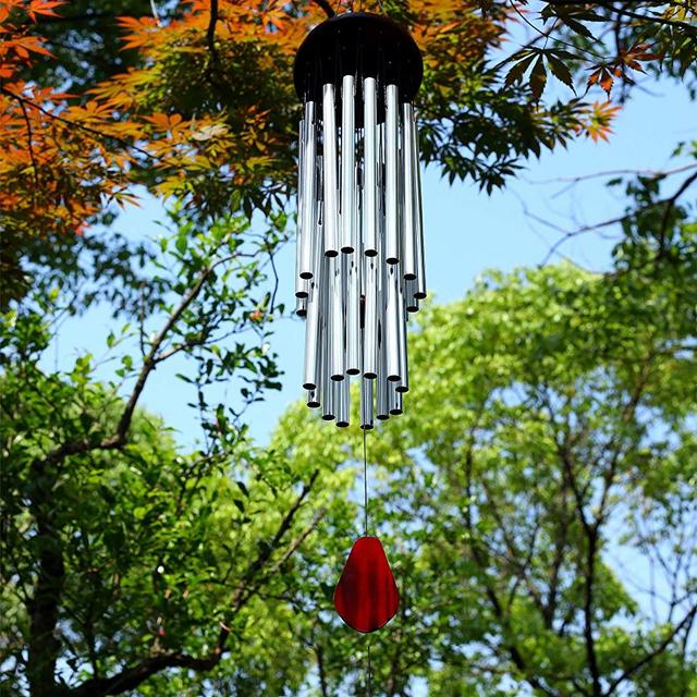 RENOOK 27 Tubes Handmade Wind Chimes - Indoor Outdoor Soothing Melodic Tones, Windows Yard Decor, Amazing Chimes, Memorial Wind Chimes, Mom's Best Gifts, Keep for Your own Patio Porch Garden Backyard