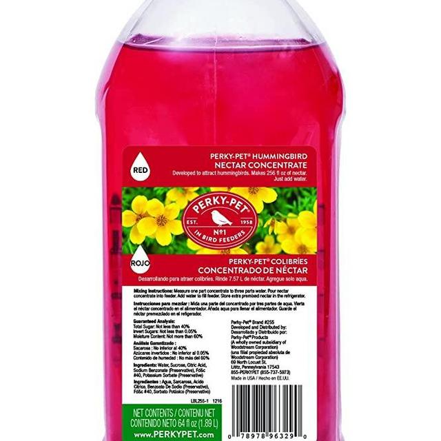 Perky Pet 255 Hummingbird Nectar Concentrate, 64 oz