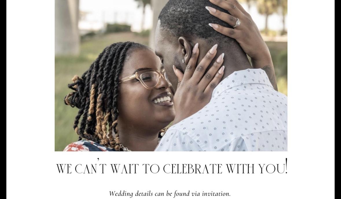 The Wedding Website of Sarah Alleyne and Isaiah Reid