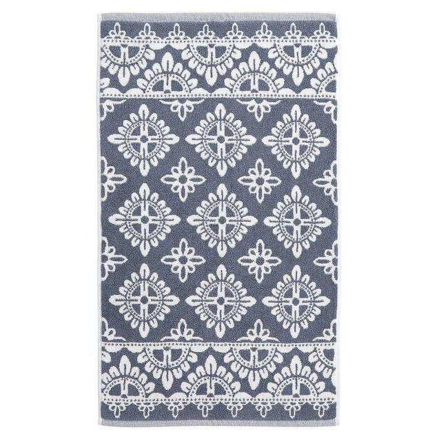 Alva Organic Jacquard Tub Mat, 20x34, Blue Lagoon