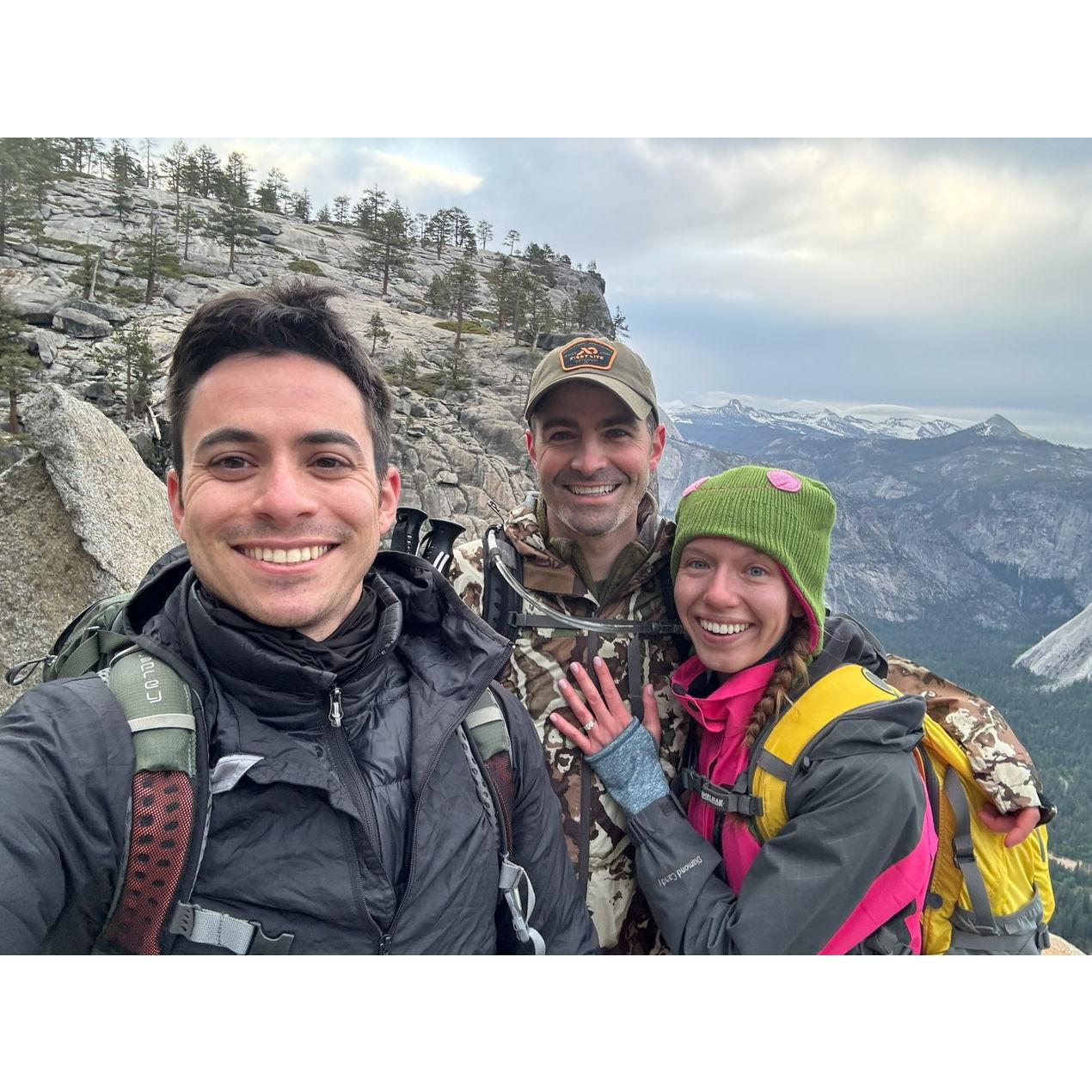 With our fabulous photographer- we are forever grateful Kevin captured our engagement in real time! We were the only 3 people around- truly special!