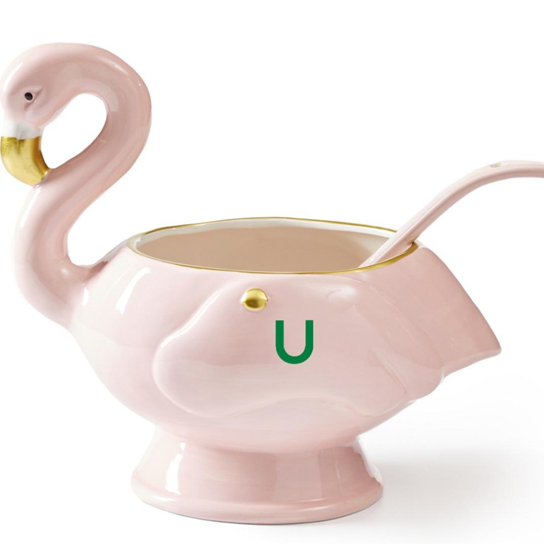 Flamingo Punch Bowl and Ladle Set