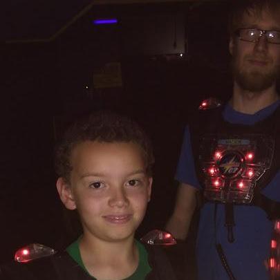 Lazer Tage with Jason, I love the way Michael opens his heart to my son. Super Step Dad