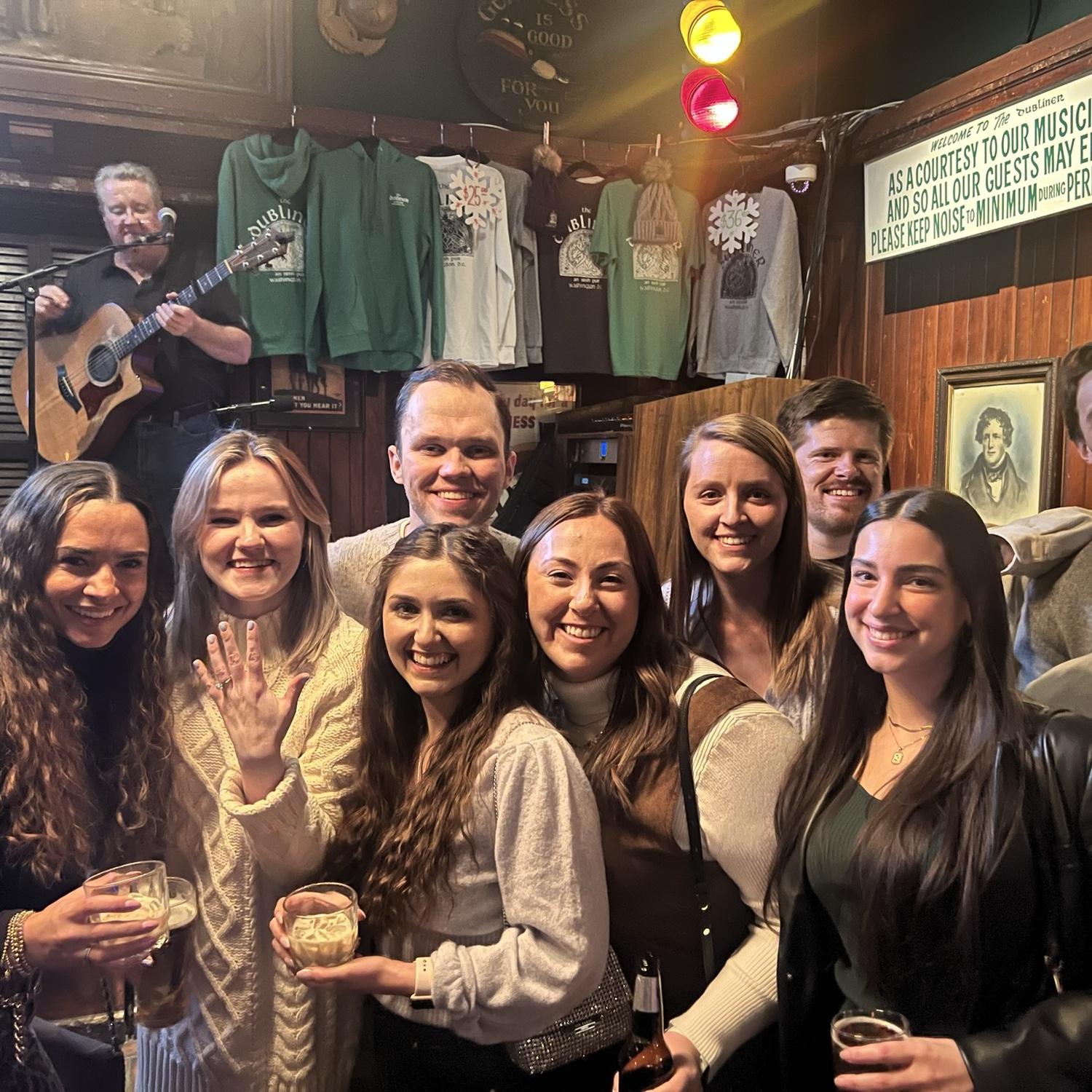 Engagement celebration at the Dubliner. February 2024.