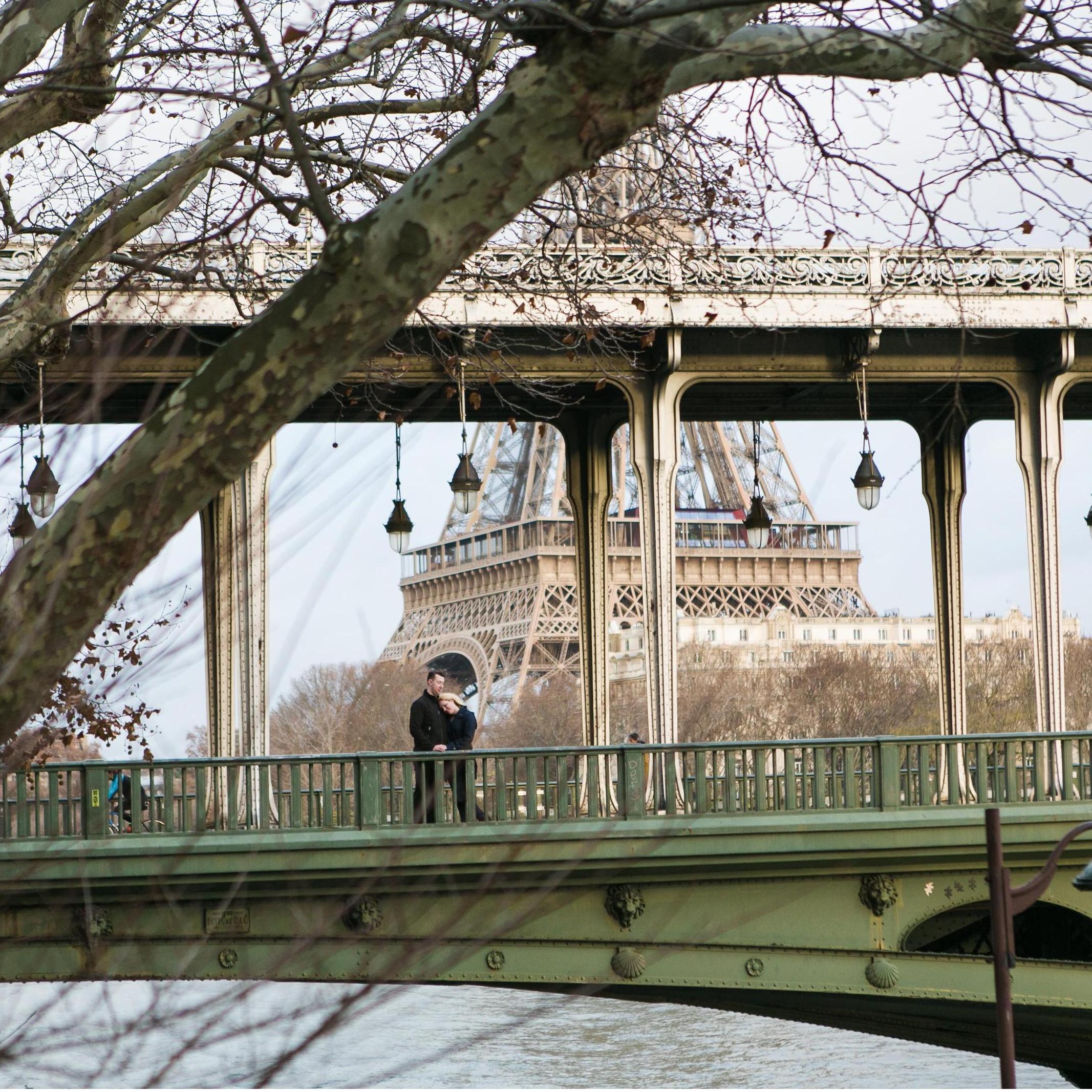 The Bir Hakeim bridge where Brad proposed.