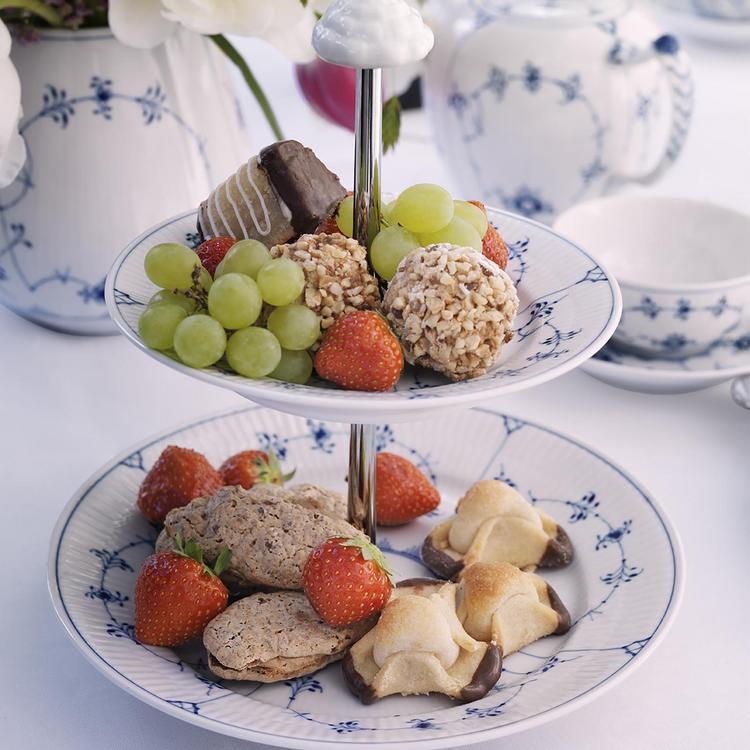 Royal Copenhagen, Blue Fluted Plain 2-Tier Etagere | Zola