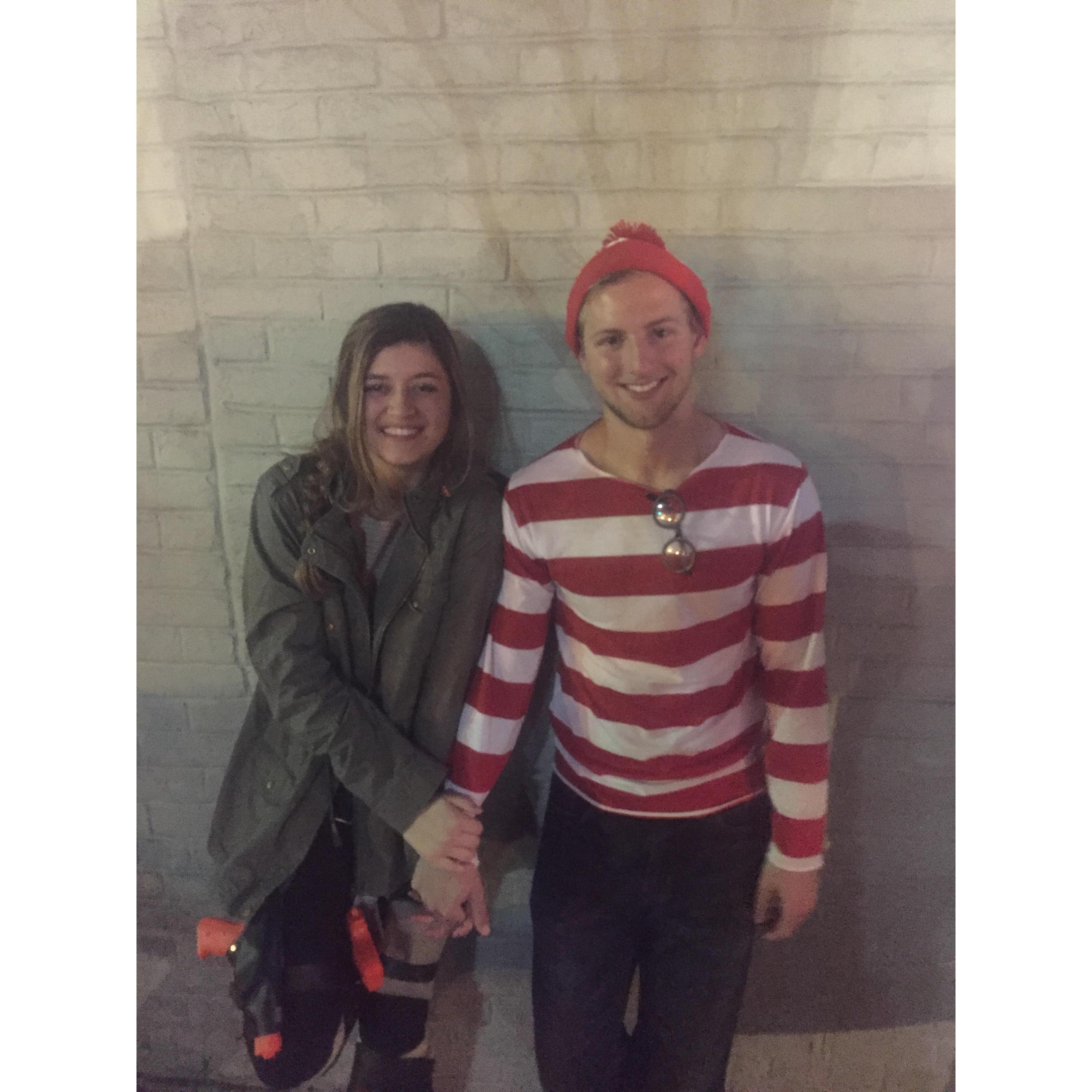 Our first Halloween together 2015. David came to Bloomington early to surprise Andrea.