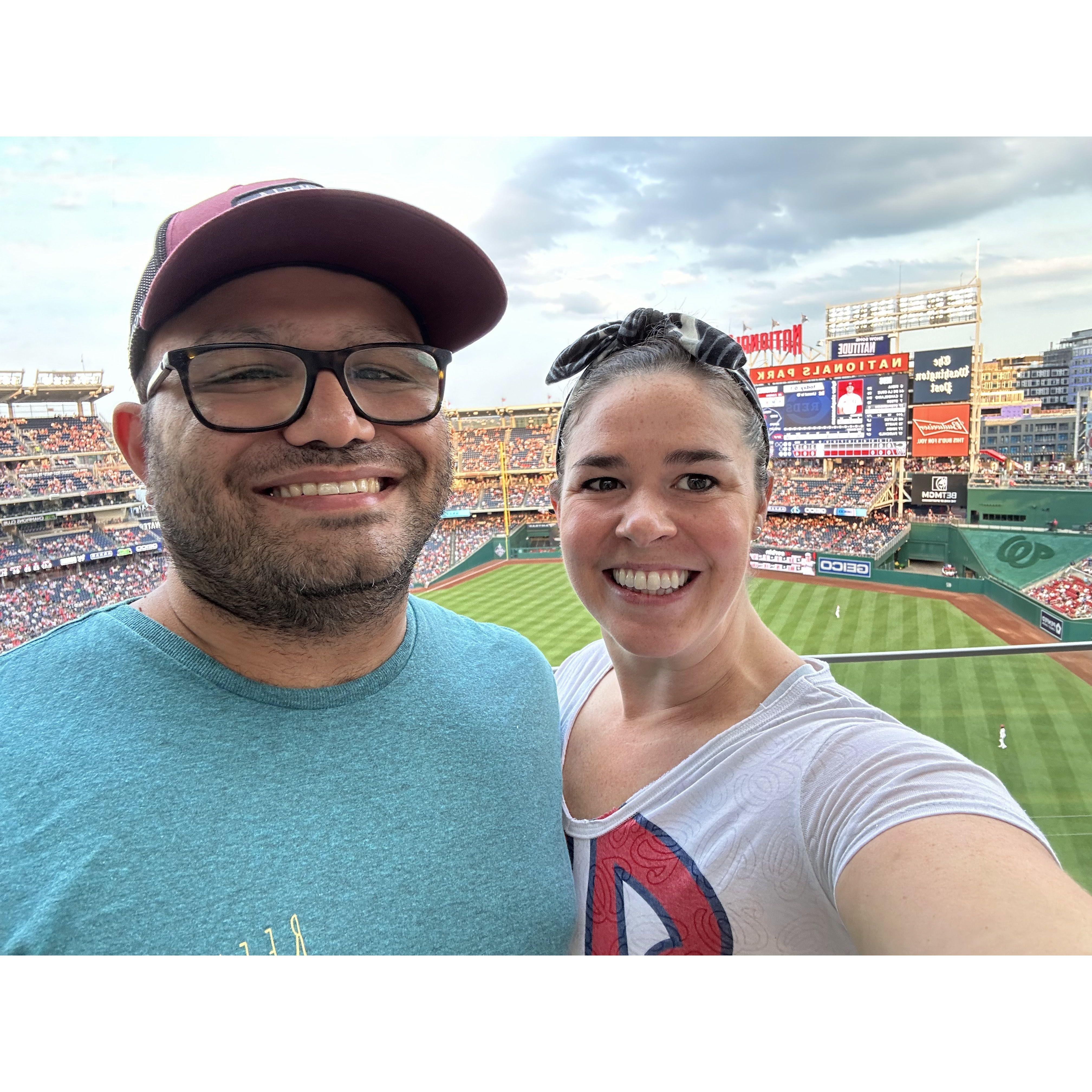 Sep's first Nats game in DC!