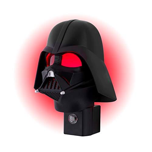 Star Wars Mini Darth Vader LED Night Light, Collector’s Edition, Plug-in, Dusk-to-Dawn Sensor, Disney, Red Glow, Ideal for Bedroom, Bathroom, Nursery, 44607