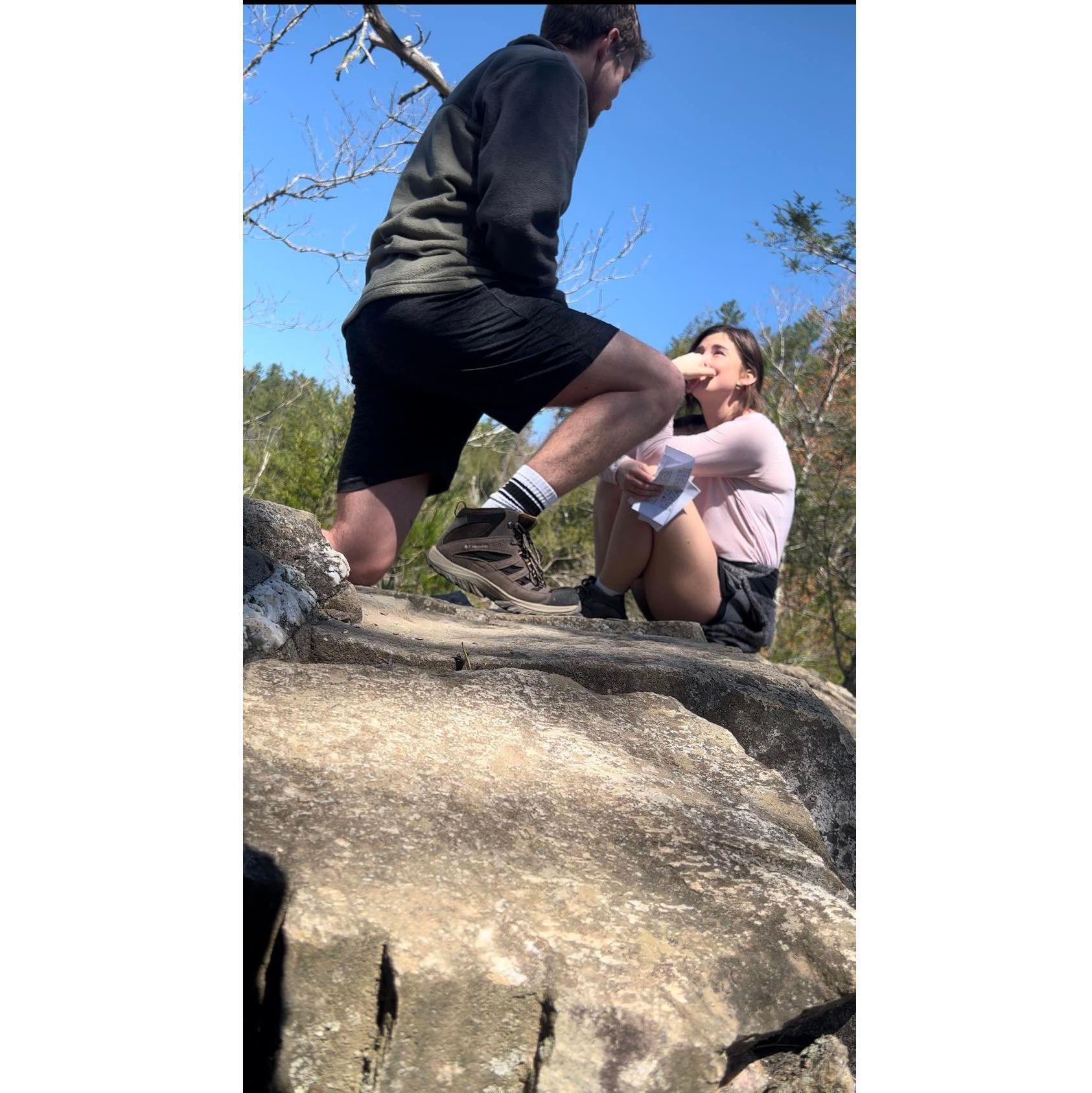 When Alex popped the question